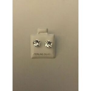 2 Ct. Sparkling Sim Diamond Briolette Facet Stud Earrings~.925 Sterling Silver